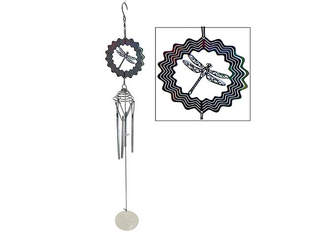 23" COLORFUL DRAGONFLY SPINNER & WIND CHIME