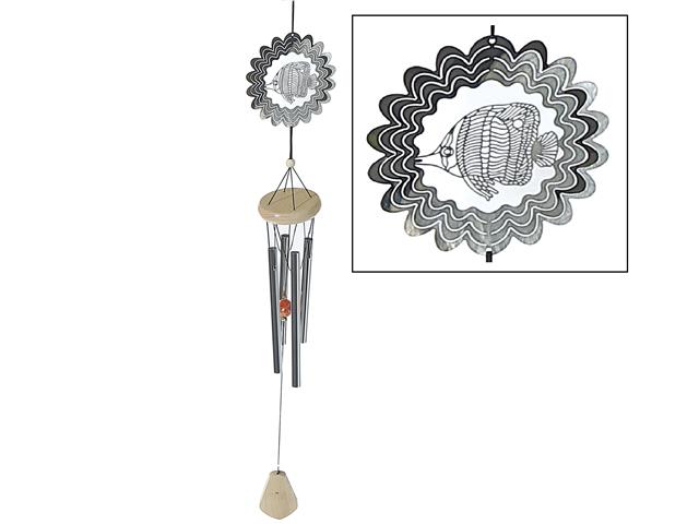 28" FISH SPINNER WITH WOOD CHIME