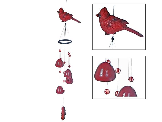 31"  CARDINAL BELL WITH GEM STONES