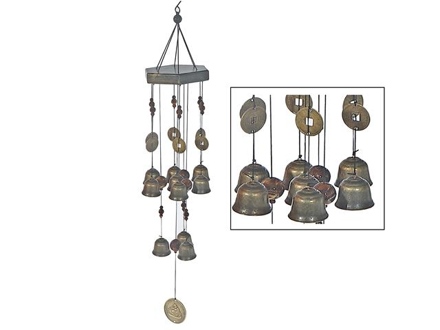 25" BELL AND STONE WIND CHIME