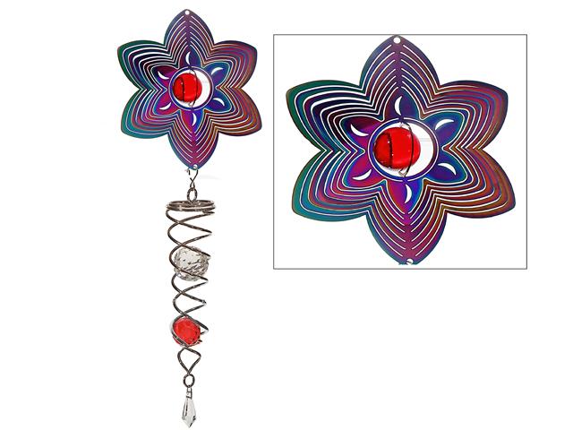 23" WIND SPINNER WITH TAIL (FLOWER)