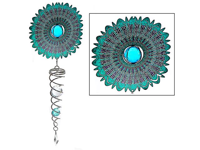 23" WIND SPINNER WITH TAIL (PEACOCK)