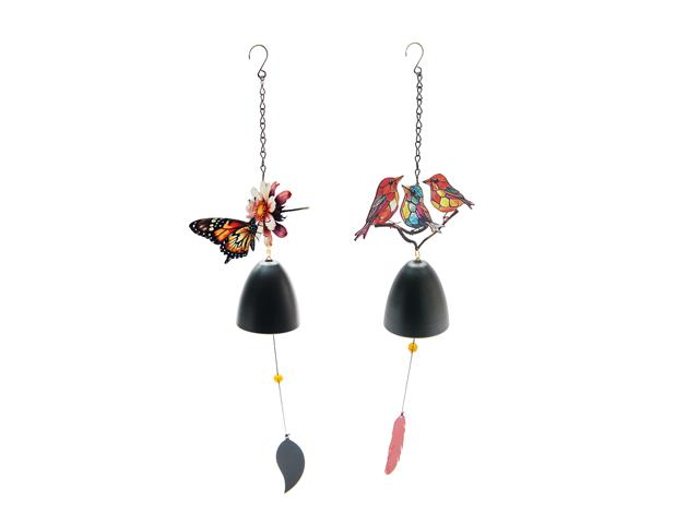 23" METAL DECOR WITH BELL AND FEATHER (ASSTD)
