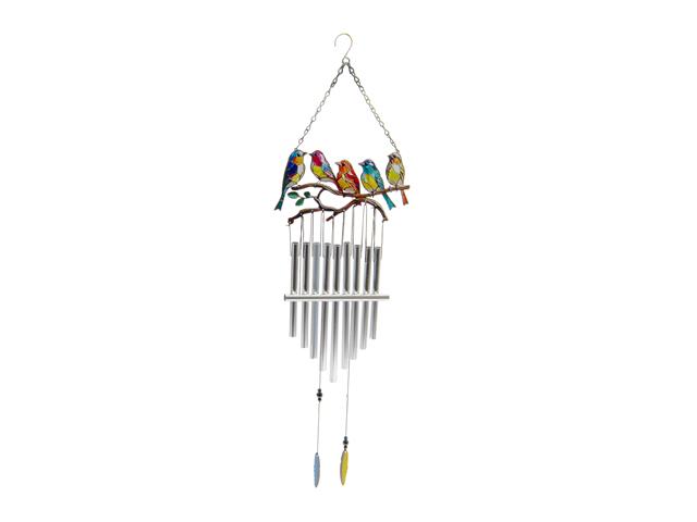 29" FIVE BIRDS ON BRANCH WINDCHIME
