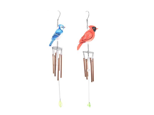 29.5"  METAL WINDCHIME WITH BIRD (ASSTD)