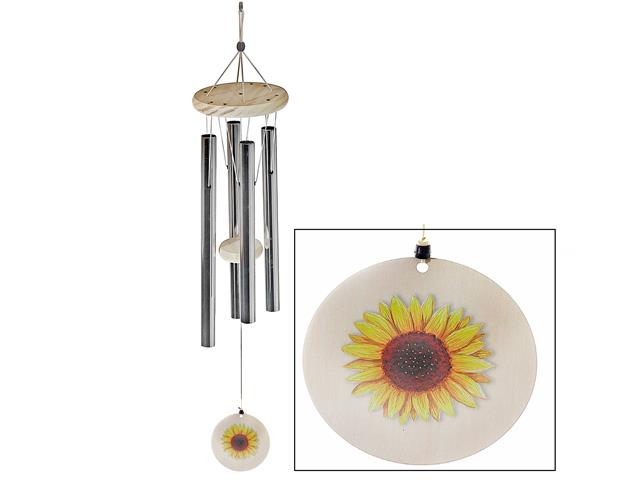 30" ROUND NATURAL WIND CHIME (SUNFLOWER)