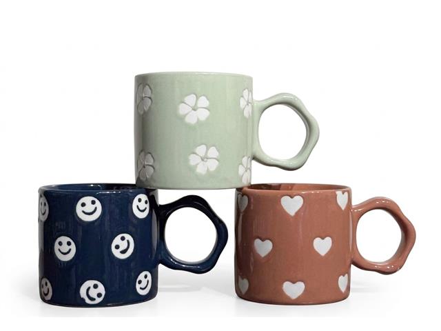 CAPPUCCINO MUG (ASSTD) (DEBOSSED)