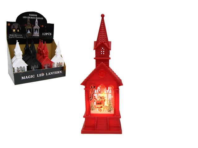 LED CHURCH LANTERN (ASSTD) (12/DISP)