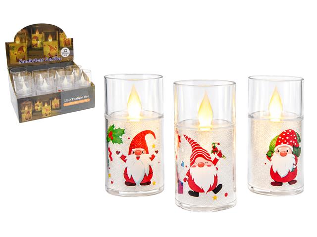 4" LED CANDLE (ASSTD) (12/DISP)