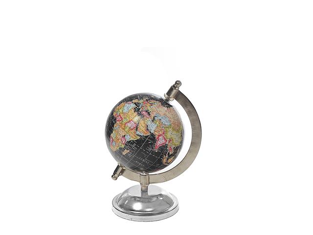 4" DECORATIVE BLACK GLOBE WITH STAND (SMALL)