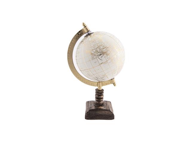 5" DECORATIVE IVORY GLOBE WITH STAND (MEDIUM)