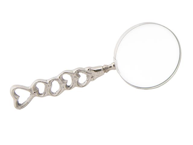 MAGNIFYING GLASS WITH METAL HANDLE (LINKED HEARTS)
