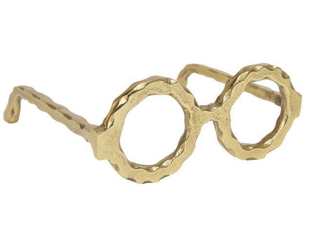 DECORATIVE GOLD METAL SPECTACLES (ROUND)