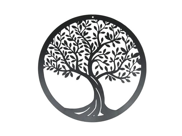 METAL BLACK WALL DECOR (TREE OF LIFE)