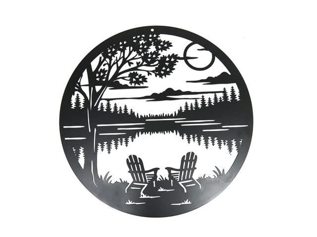 METAL BLACK WALL DECOR (LAKESIDE CHAIRS)