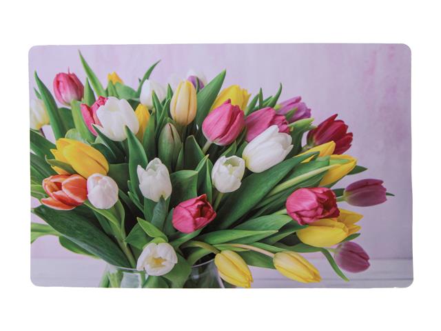 PLASTIC PLACEMAT (FRESH CUT TULIPS)