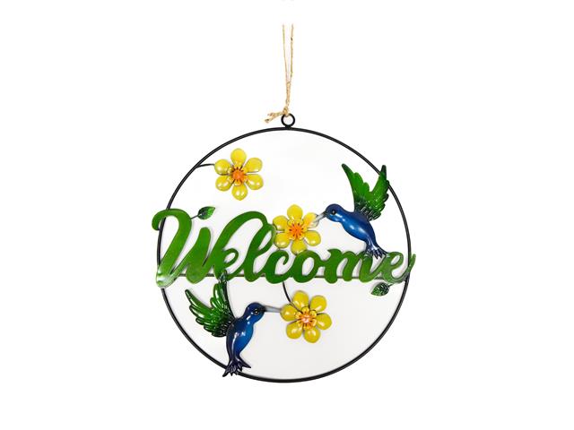 METAL WALL HANGER (BIRDS - WELCOME)