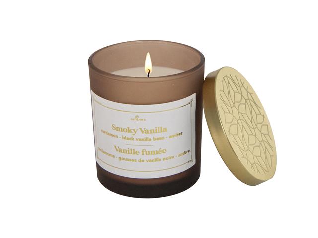 7oz BLUSH JAR SCENTED CANDLE WITH LID (SMOKY VANILLA )
