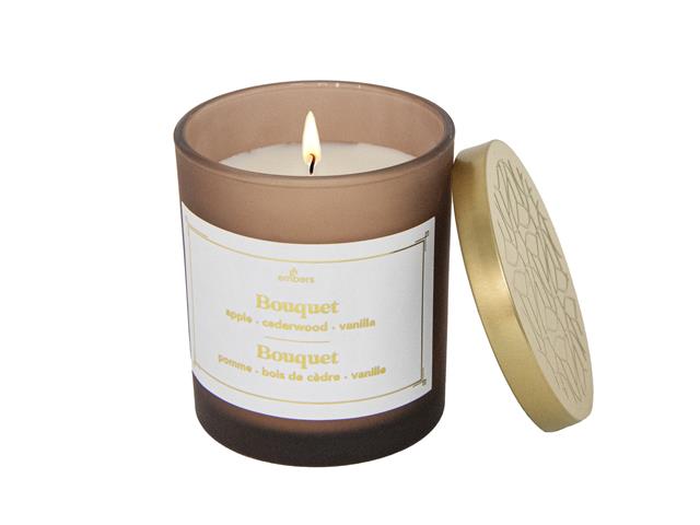 7oz BLUSH JAR SCENTED CANDLE WITH LID (BOUQUET )