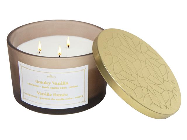 14oz 3 WICK BLUSH JAR SCENTED CANDLE WITH LID (BOUQUET)