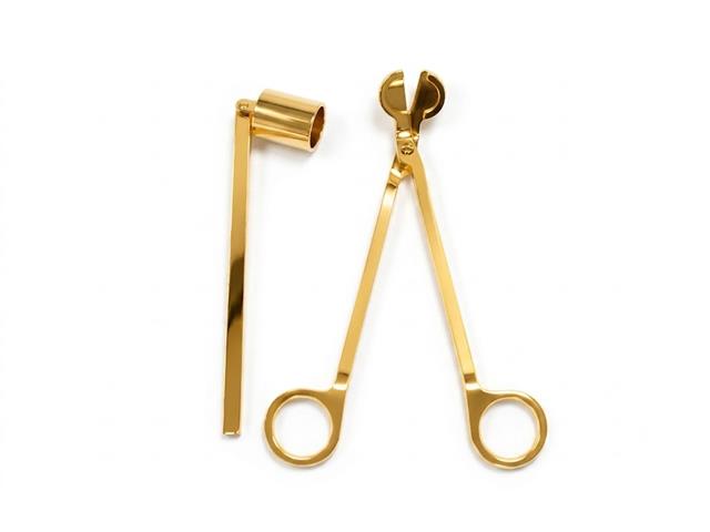 WICK TRIMMER AND SNUFFER SET (GOLD)