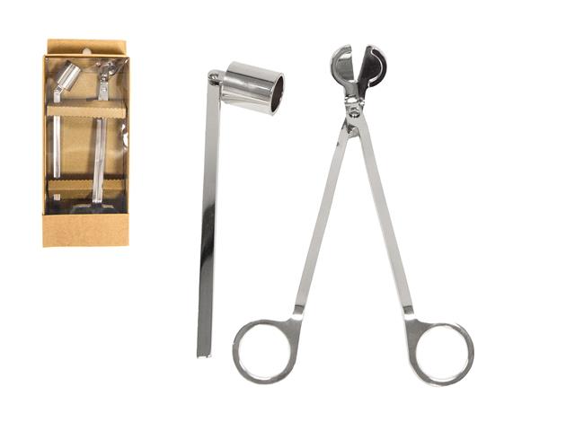 WICK TRIMMER AND SNUFFER SET (SILVER)