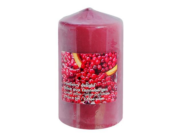 2.75" X 5" SCENTED PILLAR (CRANBERRY DELIGHT)