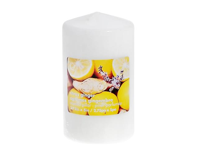 2.75" X 5" SCENTED PILLAR (CITRUS GINGER)