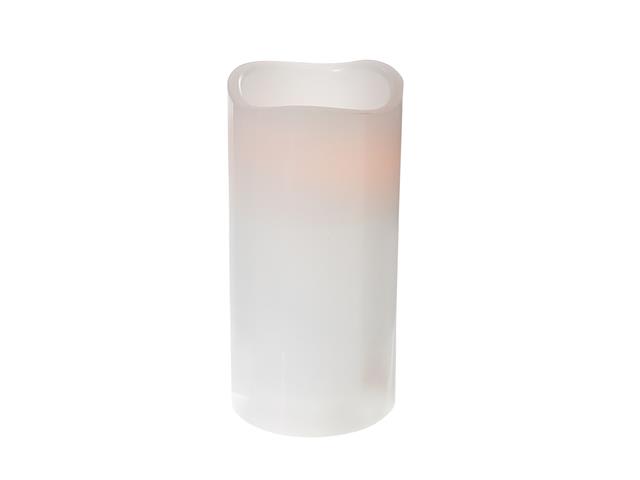 LED WAVE TOP UNSCENTED WHITE CANDLE WITH TIMER (3 X 4")