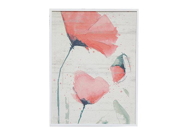 RECYCLED PAPER FRAMED WALL ART (POPPY)