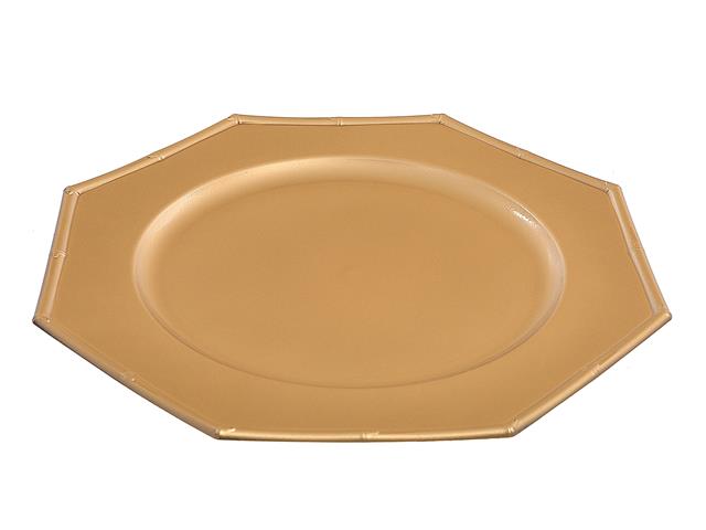 CHARGER PLATE (OCTAGON) (GOLD) (13")