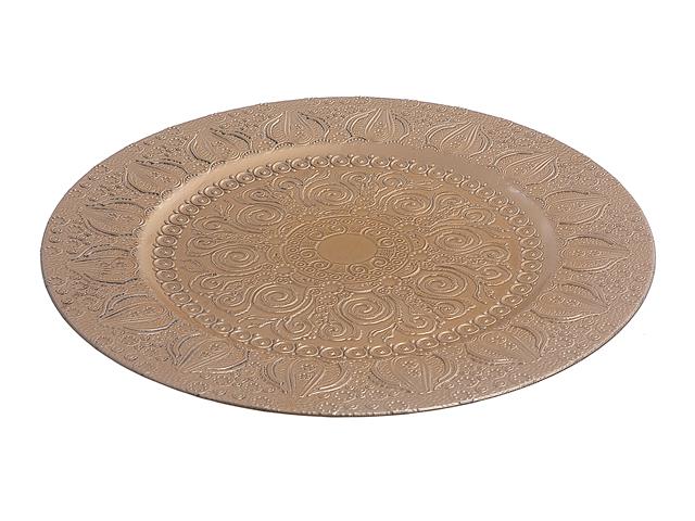 CHARGER PLATE (LILY BULB) (CHAMPAGNE) (13")