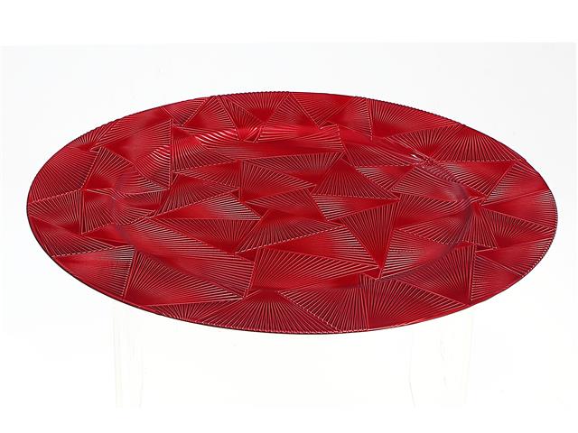CHARGER PLATE (TRINITY) (RED) (13")