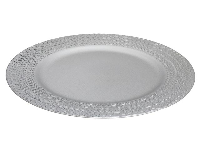 CHARGER PLATE (BRAIDS) (SILVER) (13")