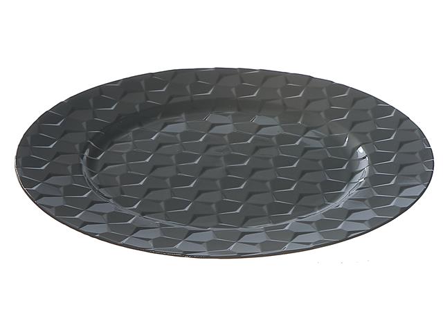 CHARGER PLATE (PENTAGON) (BLACK) (13")