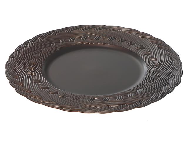 CHARGER PLATE (INFINITY BRAID) (CHOCOLATE) (13")