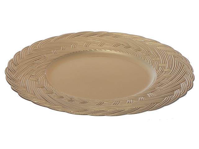 CHARGER PLATE (INFINITY BRAID) (GOLD) (13")