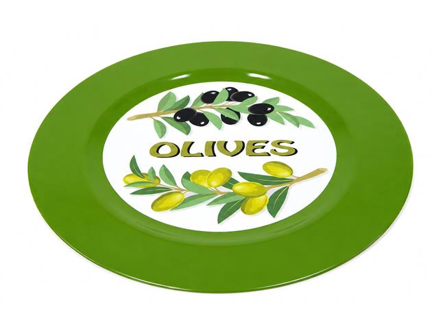 WHITE CHARGER PLATE (EGGPLANT)