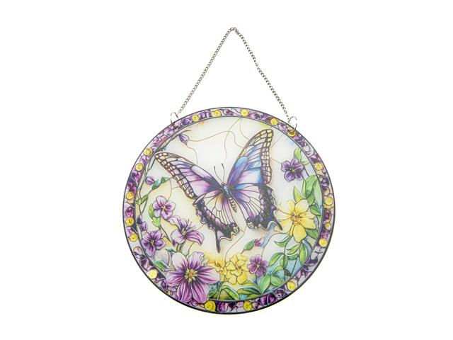 ROUND ACRYLIC HANGER (BUTTERFLY)
