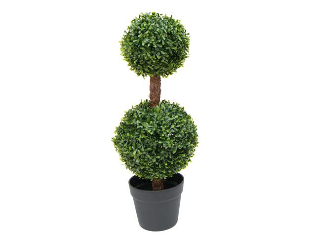 2.3' ARTIFICIAL DOUBLE BALL POTTED TOPIARY