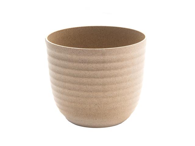 8.6" MATERA ROUND PLANTER (ECO-FRIENDLY) (BEIGE)