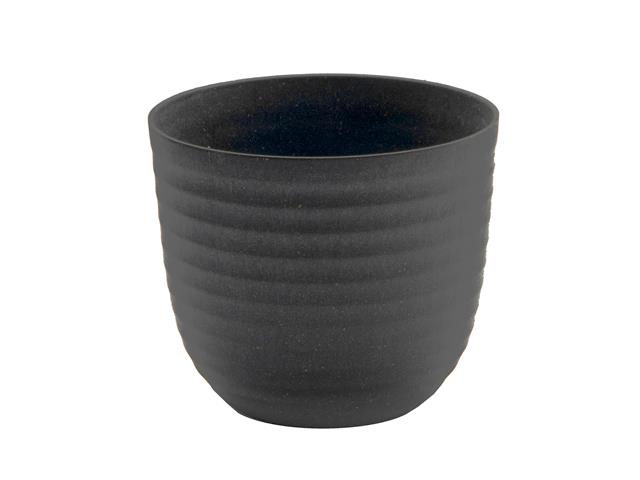 8.6" MATERA ROUND PLANTER (ECO-FRIENDLY) (CHARCOAL)
