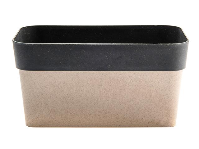 11" VERBANIA REC. PLANTER (ECO-FRIENDLY) (CHARCOAL)