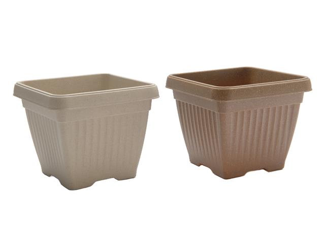 8" PIENZA SQUARE PLANTER (ECO-FRIENDLY) (ASSTD)