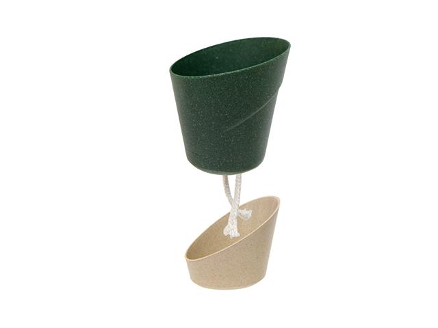 7" RAVELLO ASYMMETRICAL PLANTER (ECO-FRIENDLY) (GREEN)