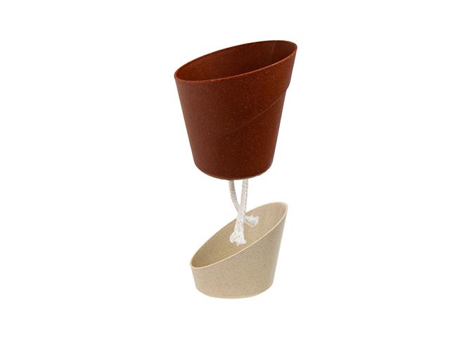 7" RAVELLO ASYMMETRICAL PLANTER (ECO-FRIENDLY) (RUST)
