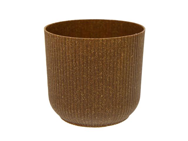 4" SALERNO ROUND PLANTER (ECO-FRIENDLY) (BROWN)