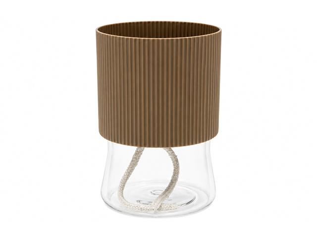 4" DELTA ROUND PLANTER (SELF-WATERING) (BEIGE)