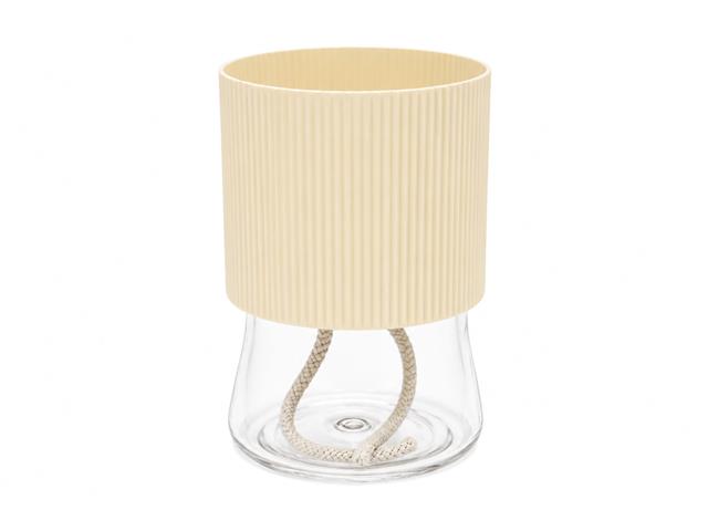 4" DELTA ROUND PLANTER (SELF-WATERING) (CREAM)