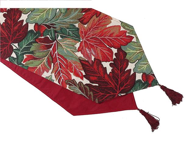 TAPESTRY TABLE RUNNER (MAPLE LEAVES) (36")